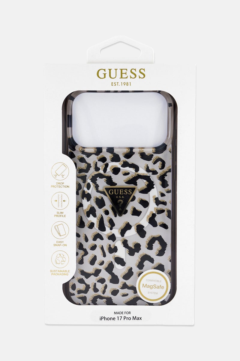 GUESS iPhone 17 Pro Max Magsafe Leopard Mobile Case, Multicolor - Image 1